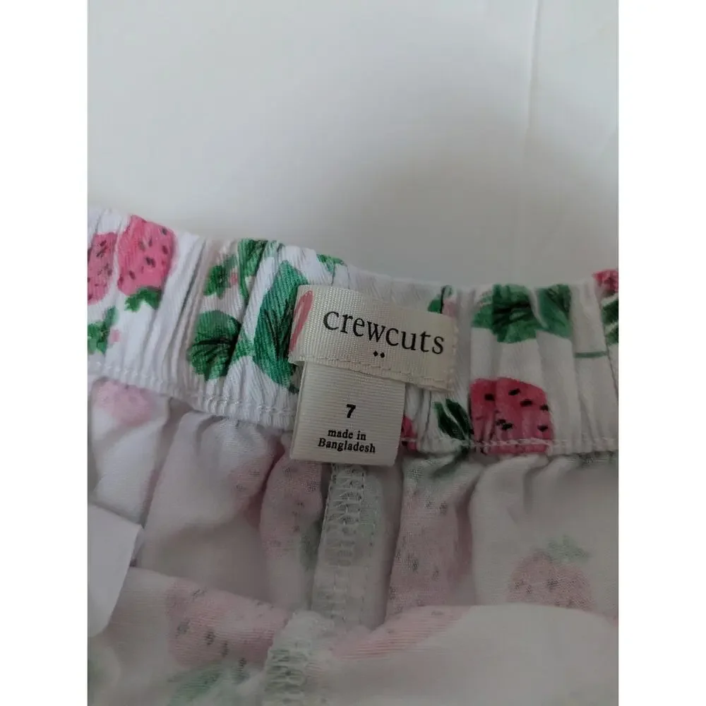 Crewcuts Shorts 7 Girls Strawberry Scallop Preppy Girly Summer